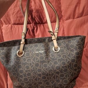 Calvin Klein Brown Satchel Bag